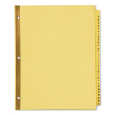 Avery Preprinted Laminated Tab Dividers w/Gold Reinforced Binding Edge, 31-Tab, Letter AVE11308