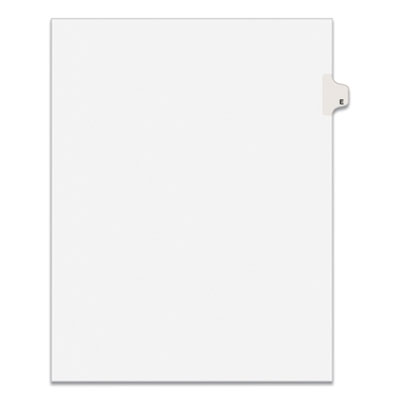 Avery Preprinted Legal Exhibit Side Tab Index Dividers, Avery Style, 26-Tab, E, 11 x 8.5, White, 25/Pack