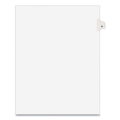 Avery Preprinted Legal Exhibit Side Tab Index Dividers, Avery Style, 26-Tab, D, 11 x 8.5, White, 25/Pack