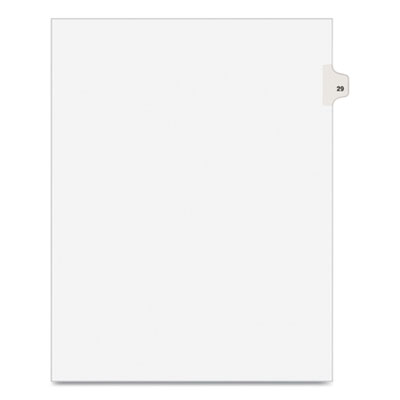 Avery Preprinted Legal Exhibit Side Tab Index Dividers, Avery Style, 10-Tab, 29, 11 x 8.5, White, 25/Pack
