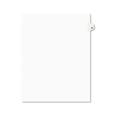 Avery Preprinted Legal Exhibit Side Tab Index Dividers, Avery Style, 10-Tab, 28, 11 x 8.5, White, 25/Pack