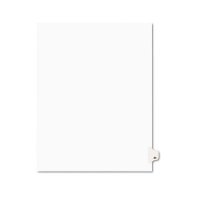 Avery Preprinted Legal Exhibit Side Tab Index Dividers, Avery Style, 10-Tab, 24, 11 x 8.5, White, 25/Pack