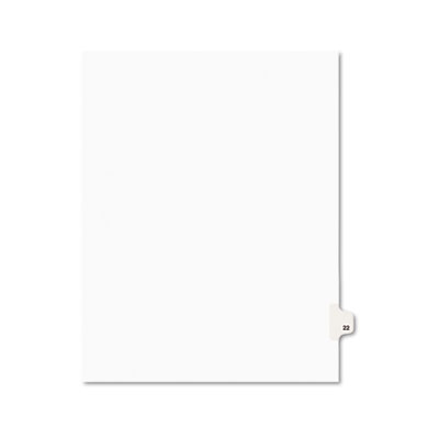 Avery Preprinted Legal Exhibit Side Tab Index Dividers, Avery Style, 10-Tab, 22, 11 x 8.5, White, 25/Pack