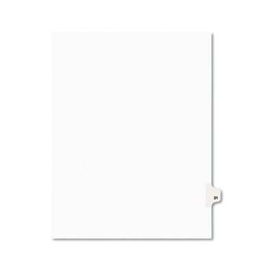 Avery Preprinted Legal Exhibit Side Tab Index Dividers, Avery Style, 10-Tab, 21, 11 x 8.5, White, 25/Pack