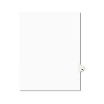 Avery Preprinted Legal Exhibit Side Tab Index Dividers, Avery Style, 10-Tab, 19, 11 x 8.5, White, 25/Pack