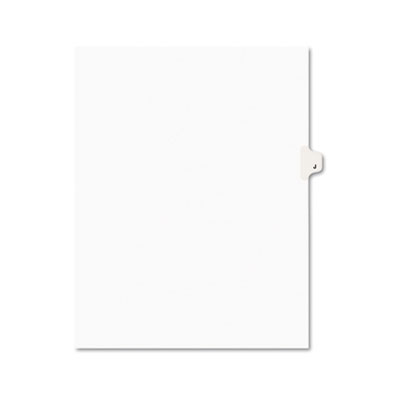 Avery Preprinted Legal Exhibit Side Tab Index Dividers, Avery Style, 26-Tab, J, 11 x 8.5, White, 25/Pack