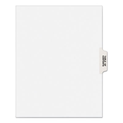 Avery Preprinted Legal Exhibit Side Tab Index Dividers, Avery Style, 25-Tab, Table Of Contents, 11 x 8.5, White