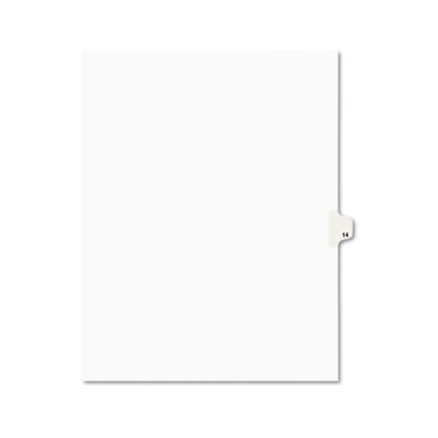 Avery Preprinted Legal Exhibit Side Tab Index Dividers, Avery Style, 10-Tab, 14, 11 x 8.5, White, 25/Pack