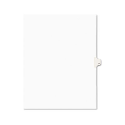 Avery Preprinted Legal Exhibit Side Tab Index Dividers, Avery Style, 10-Tab, 13, 11 x 8.5, White, 25/Pack