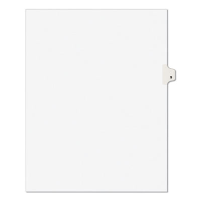 Avery Preprinted Legal Exhibit Side Tab Index Dividers, Avery Style, 10-Tab, 9, 11 x 8.5, White, 25/Pack