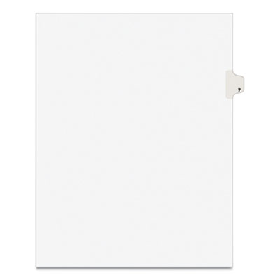 Avery Preprinted Legal Exhibit Side Tab Index Dividers, Avery Style, 10-Tab, 7, 11 x 8.5, White, 25/Pack