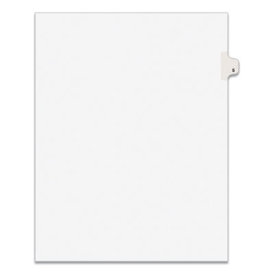 Avery Preprinted Legal Exhibit Side Tab Index Dividers, Avery Style, 10-Tab, 5, 11 x 8.5, White, 25/Pack