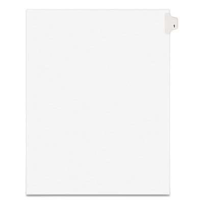 Avery Preprinted Legal Exhibit Side Tab Index Dividers, Avery Style, 10-Tab, 1, 11 x 8.5, White, 25/Pack