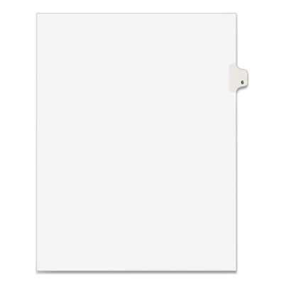 Avery Preprinted Legal Exhibit Side Tab Index Dividers, Avery Style, 10-Tab, 6, 11 x 8.5, White, 25/Pack