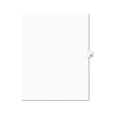 Avery Preprinted Legal Exhibit Side Tab Index Dividers, Avery Style, 10-Tab, 12, 11 x 8.5, White, 25/Pack