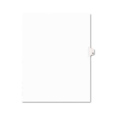 Avery Preprinted Legal Exhibit Side Tab Index Dividers, Avery Style, 10-Tab, 11, 11 x 8.5, White, 25/Pack