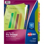 Avery Preprinted Monthly Plastic Divider 11331