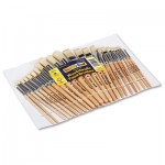 Creativity Street Preschool Brush Set, Sizes 1-12, Natural Bristle, Flat; Round, 24/Set CKC5172