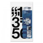 Chartpak Press-On Vinyl Numbers, Self Adhesive, Black, 3"h, 10/Pack CHA01170