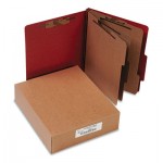 Acco A7015038 Pressboard 20-Pt Classification Folders, Letter, 8-Section, Earth Red, 10/Box ACC15038