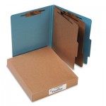 Acco A7015026 Pressboard 25-Pt Classification Folders, Letter, 6-Section, Sky Blue, 10/Box ACC15026