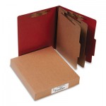 Acco A7015036 Pressboard 25-Pt Classification Folders, Letter, 6-Section, Earth Red, 10/Box ACC15036