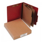 Acco A7015036 Pressboard 25-Pt Classification Folders, Letter, 6-Section, Earth Red, 10/Box ACC15036