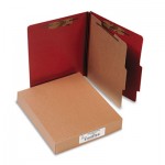 Acco A7015034 Pressboard 25-Pt Classification Folders, Letter, 4-Section, Earth Red, 10/Box ACC15034