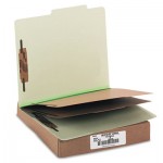 Acco A7015046 Pressboard 25-Pt Classification Folders, Letter, 6-Section, Leaf Green, 10/Box ACC15046