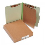 Acco A7015044 Pressboard 25-Pt Classification Folders, Letter, 4-Section, Leaf Green, 10/Box ACC15044