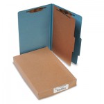 Acco A7016024 Pressboard 25-Pt Classification Folders, Legal, 4-Section, Sky Blue, 10/Box ACC16024