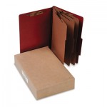 Acco A7016038 Pressboard 25-Pt Classification Folders, Legal, 8-Section, Earth Red, 10/Box ACC16038