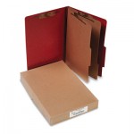 Acco A7016036 Pressboard 25-Pt Classification Folders, Legal, 6-Section, Earth Red, 10/Box ACC16036