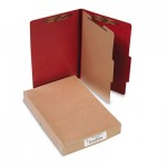 Acco A7016034 Pressboard 25-Pt Classification Folders, Legal, 4-Section, Earth Red, 10/Box ACC16034