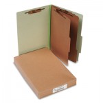 Acco A7016046 Pressboard 25-Pt Classification Folders, Legal, 6-Section, Leaf Green, 10/Box ACC16046