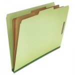 UNV10281 Pressboard Classification Folder, Legal, Six-Section, Green, 10/Box UNV10281