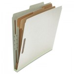 UNV10272 Pressboard Classification Folder, Letter, Six-Section, Gray, 10/Box UNV10272