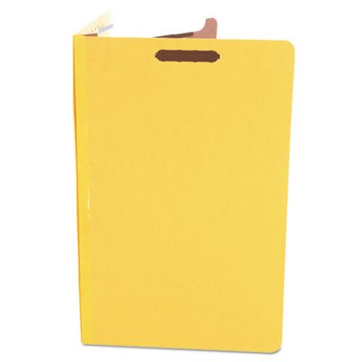 UNV10214 Pressboard Classification Folders, Legal, Four-Section, Yellow, 10/Box UNV10214