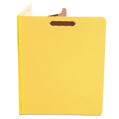 UNV10204 Pressboard Classification Folders, Letter, Four-Section, Yellow, 10/Box UNV10204