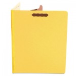 UNV10204 Pressboard Classification Folders, Letter, Four-Section, Yellow, 10/Box UNV10204