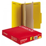 UNV10304 Pressboard Classification Folders, Letter, Six-Section, Yellow, 10/Box UNV10304