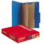 UNV10301 Pressboard Classification Folders, Letter, Six-Section, Cobalt Blue, 10/Box UNV10301