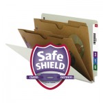 Smead Pressboard End Tab Classification Folder, Pockets, Letter, Six-Section, 10/Box SMD26710