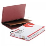 UNV10316 Pressboard End Tab Classification Folders, Legal, Six-Section, Red, 10/Box UNV10316