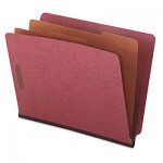 UNV10315 Pressboard End Tab Classification Folders, Letter, Six-Section, Red, 10/Box UNV10315