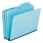 Pendaflex 9300T 1/3 Pressboard Expanding File Folders, 1/3-Cut Tabs, Legal Size, Blue, 25/Box PFX9300T13