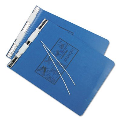 UNV15432 Pressboard Hanging Data Binder, 9-1/2 x 11, Unburst Sheets, Blue UNV15432