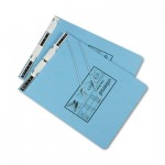 UNV15431 Pressboard Hanging Data Binder, 9-1/2 x 11, Unburst Sheets, Light Blue UNV15431