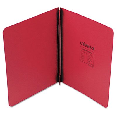 UNV80579 Pressboard Report Cover, Prong Clip, Letter, 3" Capacity, Executive Red UNV80579