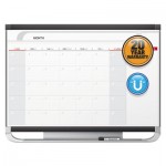 Quartet Prestige 2 Total Erase Monthly Calendar, 36 x 24, Graphite Color Frame QRTCP32P2